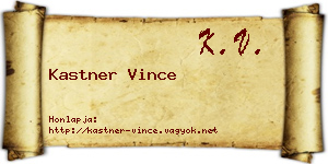 Kastner Vince névjegykártya
